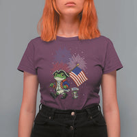Funny Patriotic Frog T Shirt For Women Celebrating 250 Years Of Freedom