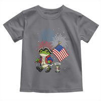Funny Patriotic Frog Toddler T Shirt Celebrating 250 Years Of Freedom