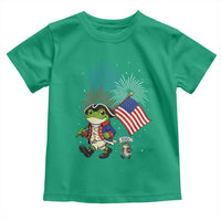 Funny Patriotic Frog Toddler T Shirt Celebrating 250 Years Of Freedom