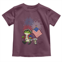 Funny Patriotic Frog Toddler T Shirt Celebrating 250 Years Of Freedom