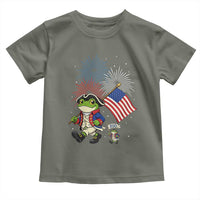 Funny Patriotic Frog Toddler T Shirt Celebrating 250 Years Of Freedom