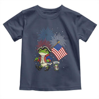 Funny Patriotic Frog Toddler T Shirt Celebrating 250 Years Of Freedom