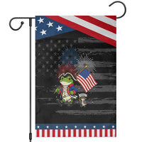 Funny Patriotic Frog Garden Flag Celebrating 250 Years Of Freedom