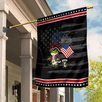 Funny Patriotic Frog Garden Flag Celebrating 250 Years Of Freedom