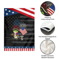 Funny Patriotic Frog Garden Flag Celebrating 250 Years Of Freedom