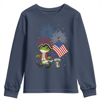 Funny Patriotic Frog Youth Sweatshirt Celebrating 250 Years Of Freedom