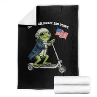 Funny Patriotic Frog Throw Blanket Off To Celebrate 250 Years Of Freedom