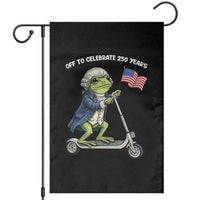 Funny Patriotic Frog Garden Flag Off To Celebrate 250 Years Of Freedom