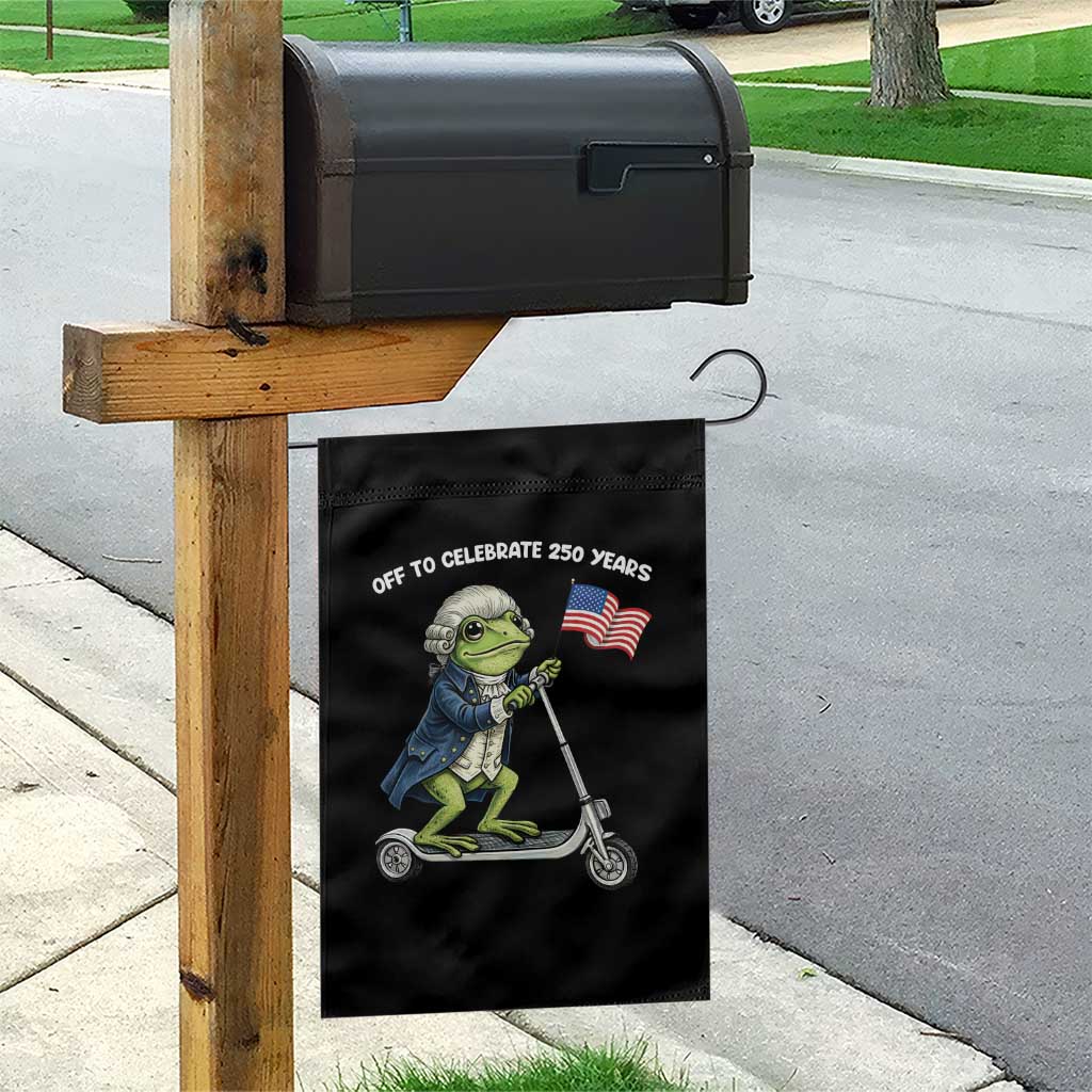 Funny Patriotic Frog Garden Flag Off To Celebrate 250 Years Of Freedom