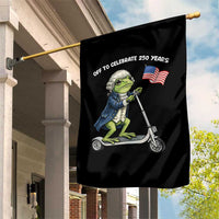 Funny Patriotic Frog Garden Flag Off To Celebrate 250 Years Of Freedom