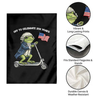 Funny Patriotic Frog Garden Flag Off To Celebrate 250 Years Of Freedom