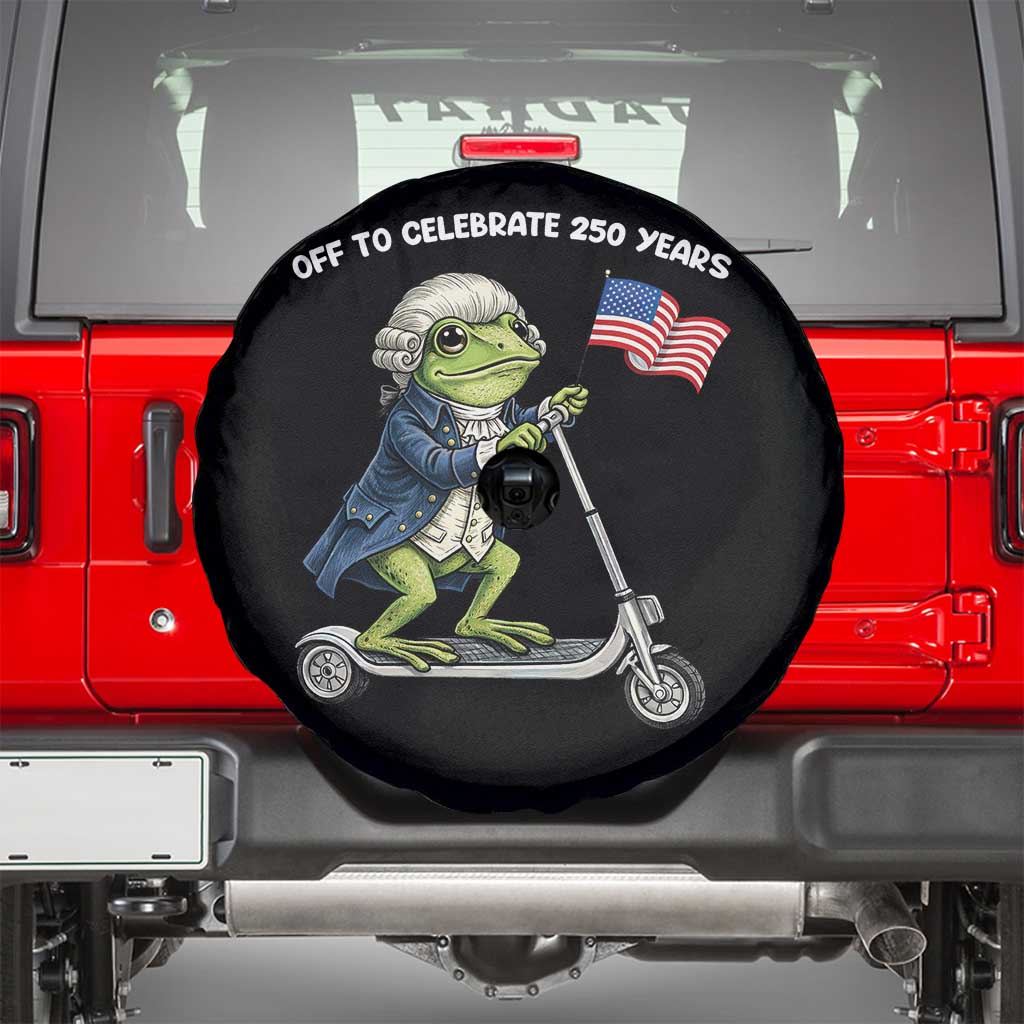Funny Patriotic Frog Spare Tire Cover Off To Celebrate 250 Years Of Freedom