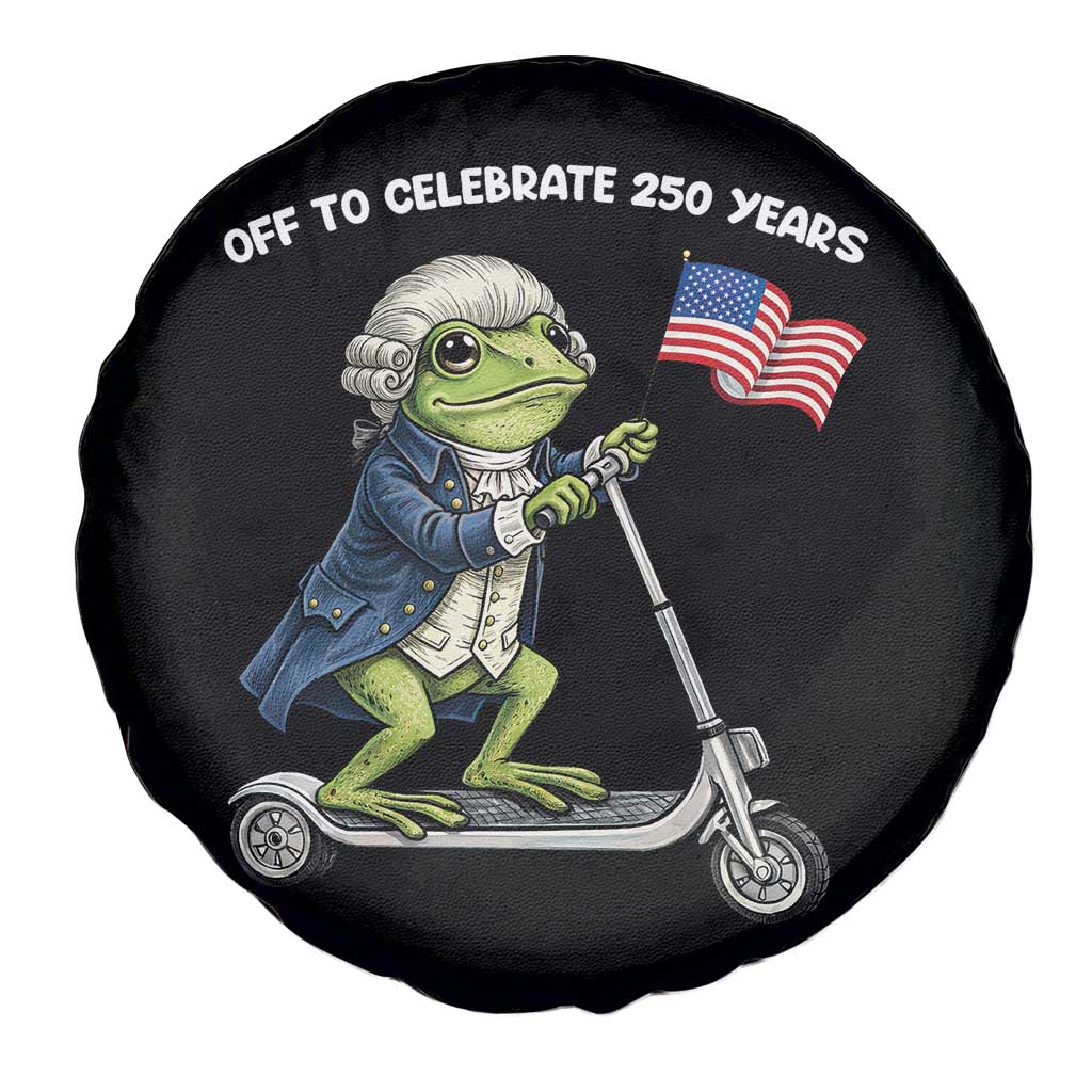 Funny Patriotic Frog Spare Tire Cover Off To Celebrate 250 Years Of Freedom