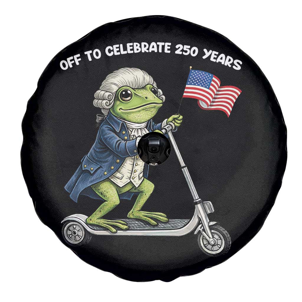 Funny Patriotic Frog Spare Tire Cover Off To Celebrate 250 Years Of Freedom