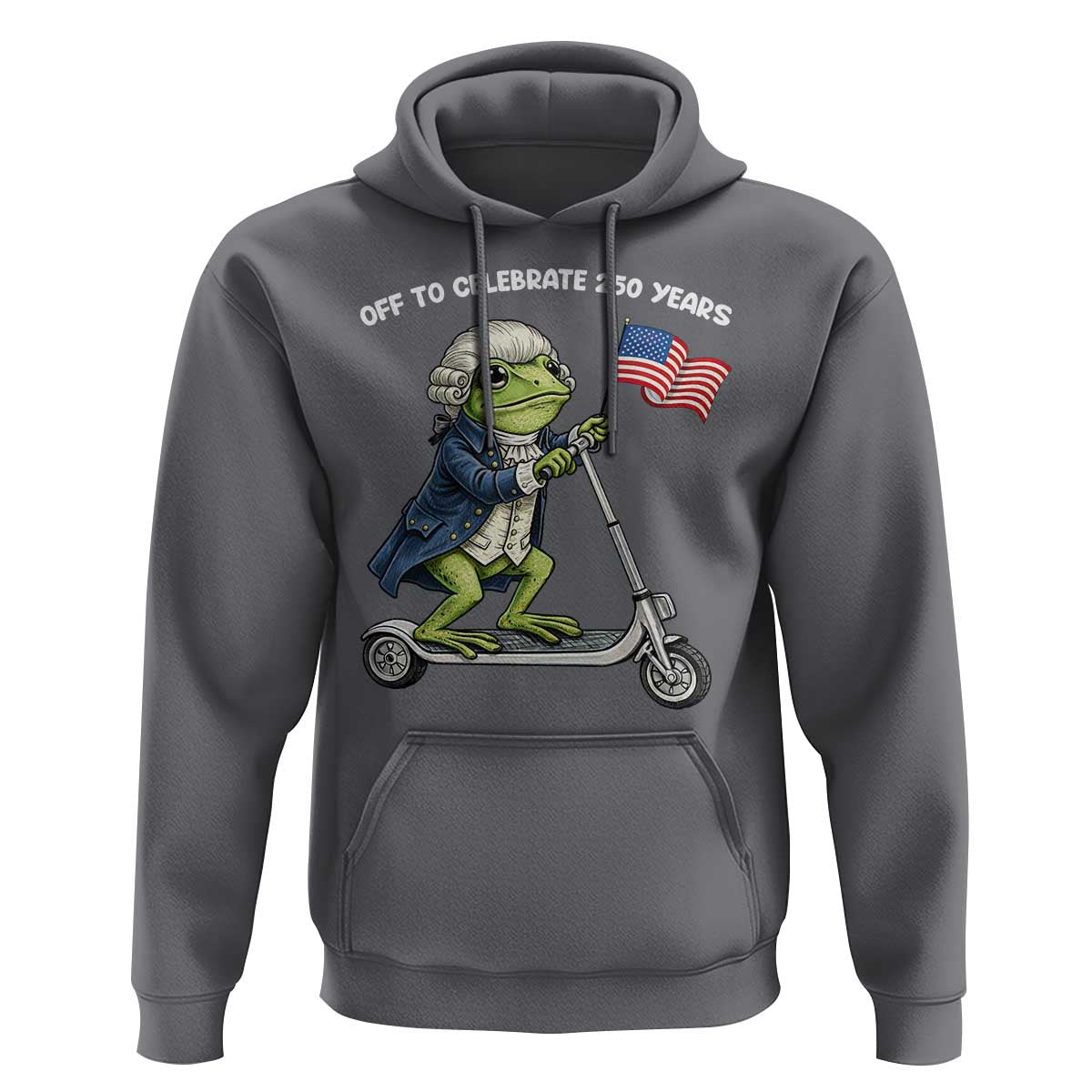 Funny Patriotic Frog Hoodie Off To Celebrate 250 Years Of Freedom
