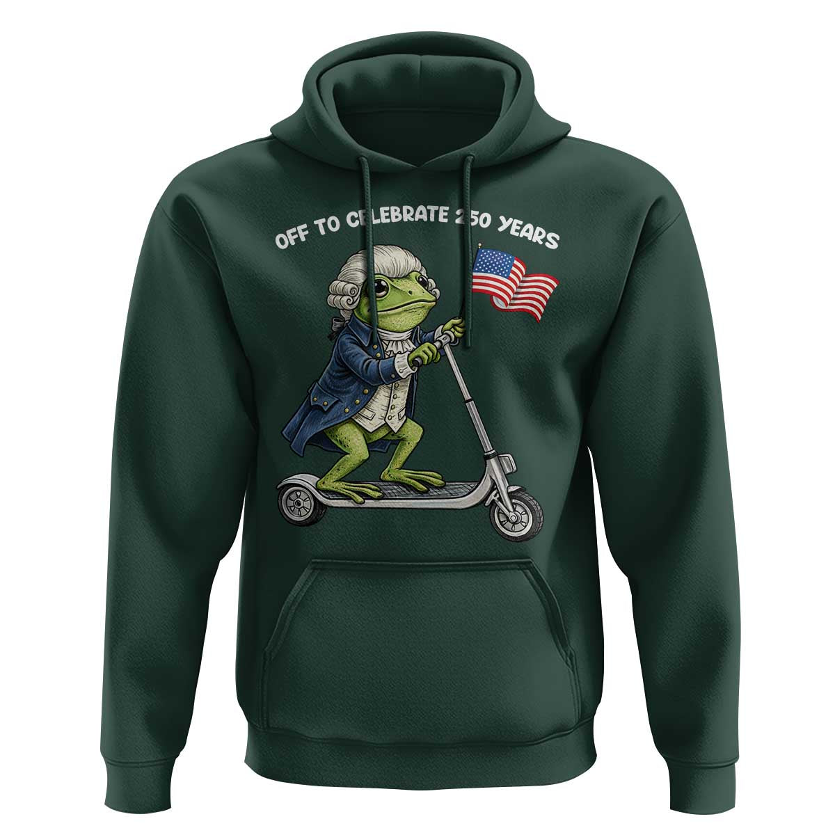 Funny Patriotic Frog Hoodie Off To Celebrate 250 Years Of Freedom