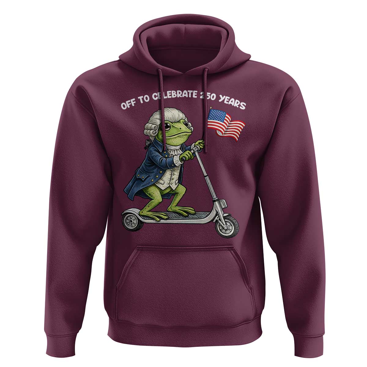 Funny Patriotic Frog Hoodie Off To Celebrate 250 Years Of Freedom