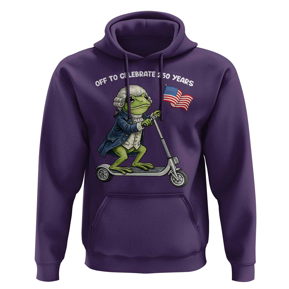 Funny Patriotic Frog Hoodie Off To Celebrate 250 Years Of Freedom