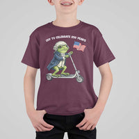 Funny Patriotic Frog T Shirt For Kid Off To Celebrate 250 Years Of Freedom