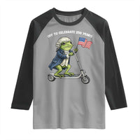 Funny Patriotic Frog Raglan Shirt Off To Celebrate 250 Years Of Freedom