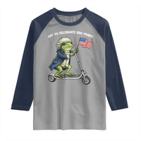 Funny Patriotic Frog Raglan Shirt Off To Celebrate 250 Years Of Freedom