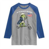 Funny Patriotic Frog Raglan Shirt Off To Celebrate 250 Years Of Freedom