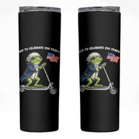Funny Patriotic Frog Skinny Tumbler Off To Celebrate 250 Years Of Freedom