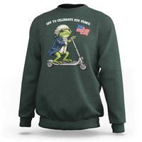 Funny Patriotic Frog Sweatshirt Off To Celebrate 250 Years Of Freedom
