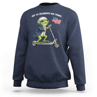 Funny Patriotic Frog Sweatshirt Off To Celebrate 250 Years Of Freedom