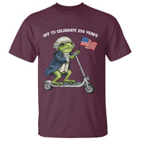 Funny Patriotic Frog T Shirt Off To Celebrate 250 Years Of Freedom