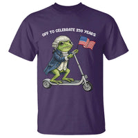 Funny Patriotic Frog T Shirt Off To Celebrate 250 Years Of Freedom