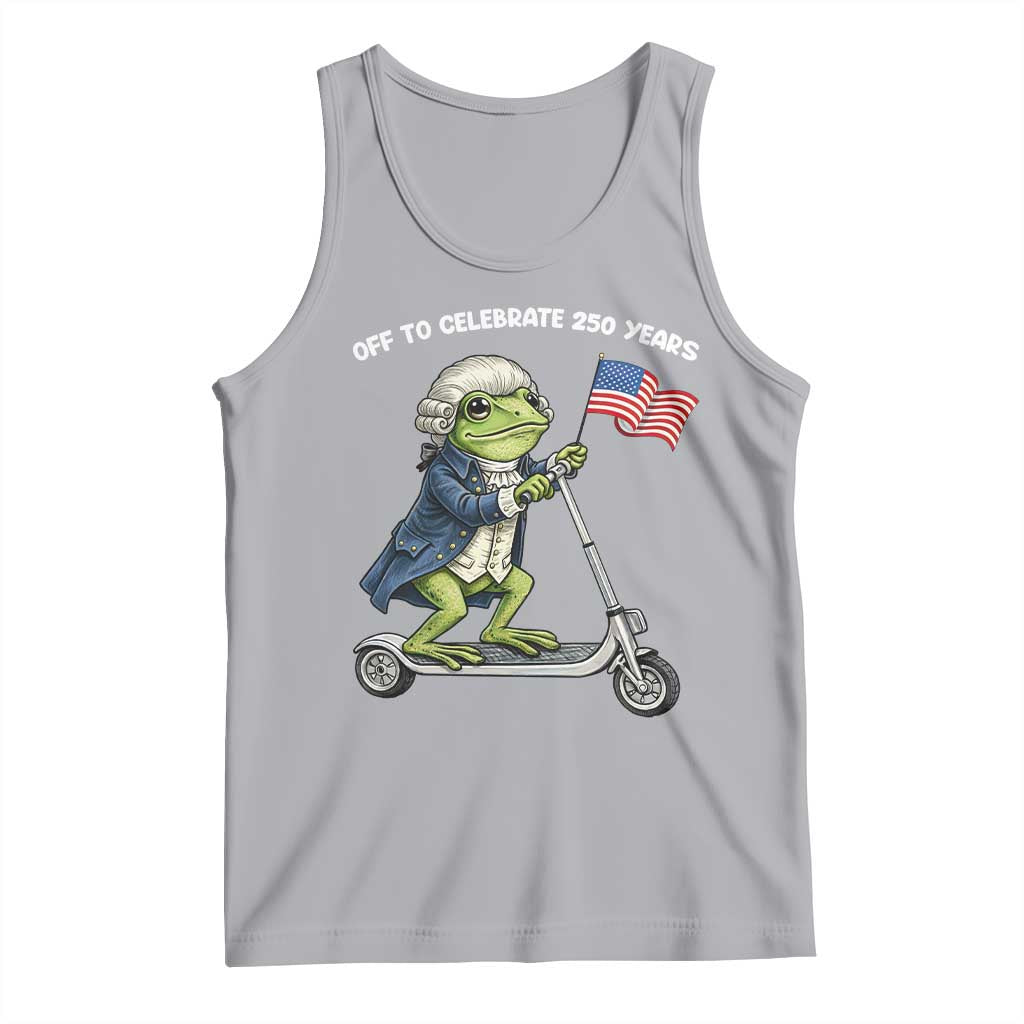 Funny Patriotic Frog Tank Top Off To Celebrate 250 Years Of Freedom