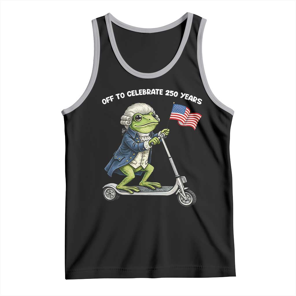 Funny Patriotic Frog Tank Top Off To Celebrate 250 Years Of Freedom