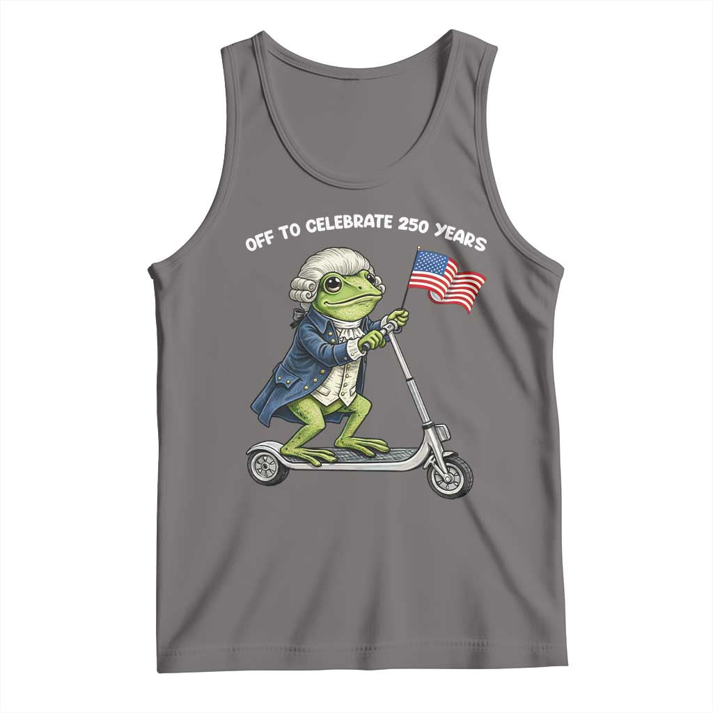 Funny Patriotic Frog Tank Top Off To Celebrate 250 Years Of Freedom