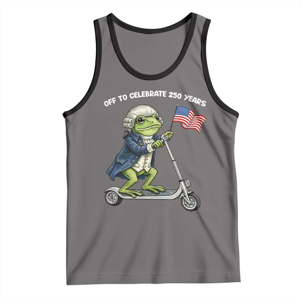 Funny Patriotic Frog Tank Top Off To Celebrate 250 Years Of Freedom