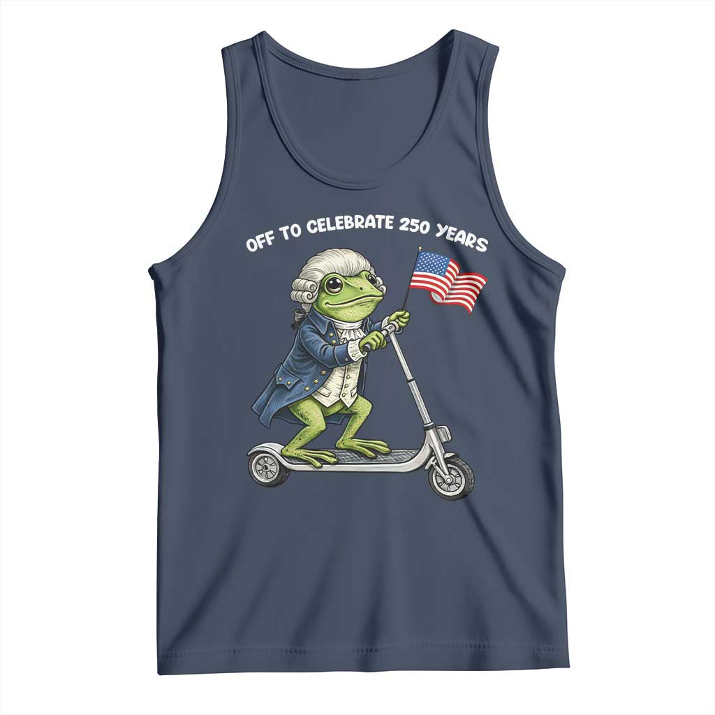 Funny Patriotic Frog Tank Top Off To Celebrate 250 Years Of Freedom