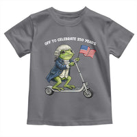 Funny Patriotic Frog Toddler T Shirt Off To Celebrate 250 Years Of Freedom