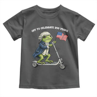 Funny Patriotic Frog Toddler T Shirt Off To Celebrate 250 Years Of Freedom