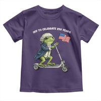 Funny Patriotic Frog Toddler T Shirt Off To Celebrate 250 Years Of Freedom