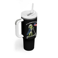 Funny Patriotic Frog Tumbler With Handle Off To Celebrate 250 Years Of Freedom
