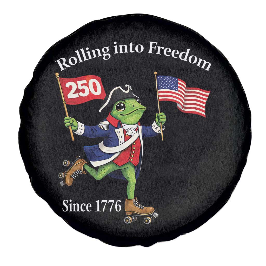 Funny Patriotic Frog Spare Tire Cover Rolling Into 250 Years Of Liberty