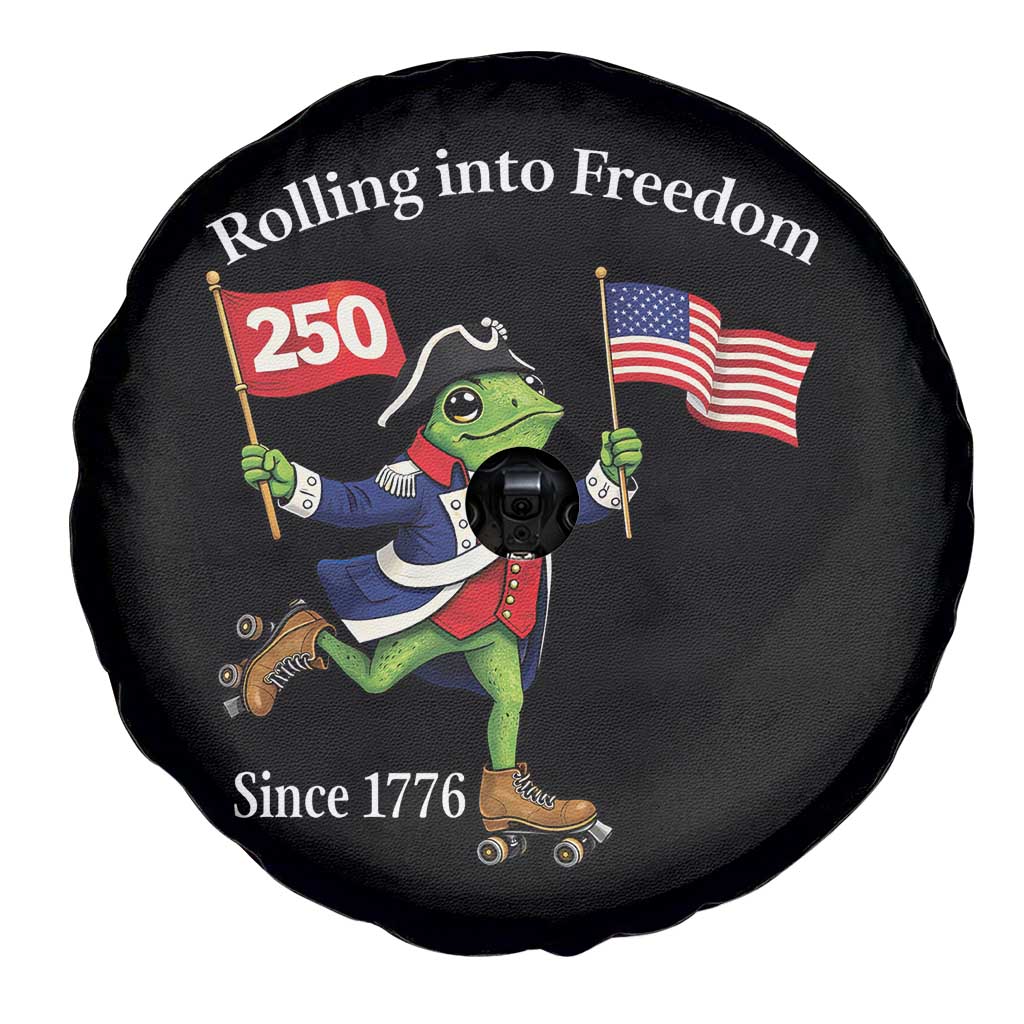 Funny Patriotic Frog Spare Tire Cover Rolling Into 250 Years Of Liberty