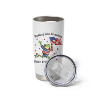 Funny Patriotic Frog Tumbler Cup Rolling Into Freedom Since 1776