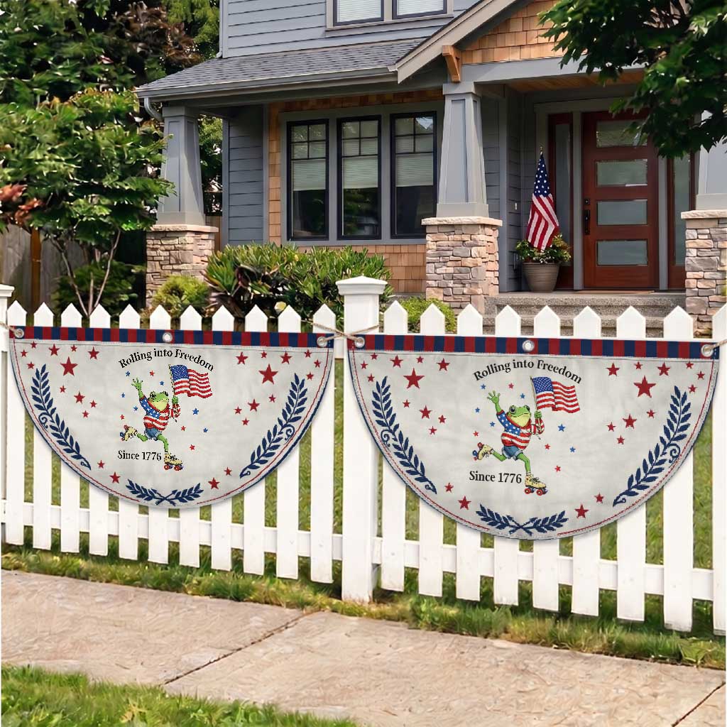 Funny USA 250th Anniversary Frog Patriotic Fan Flag Rolling Into Freedom Since 1776