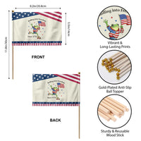 Funny Patriotic Frog Patriotic Handheld Flag Rolling Into Freedom Since 1776
