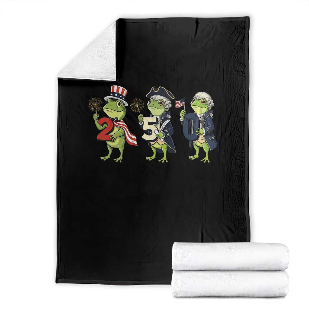 Proud American Frog Throw Blanket Celebrating 250 Years Of Freedom