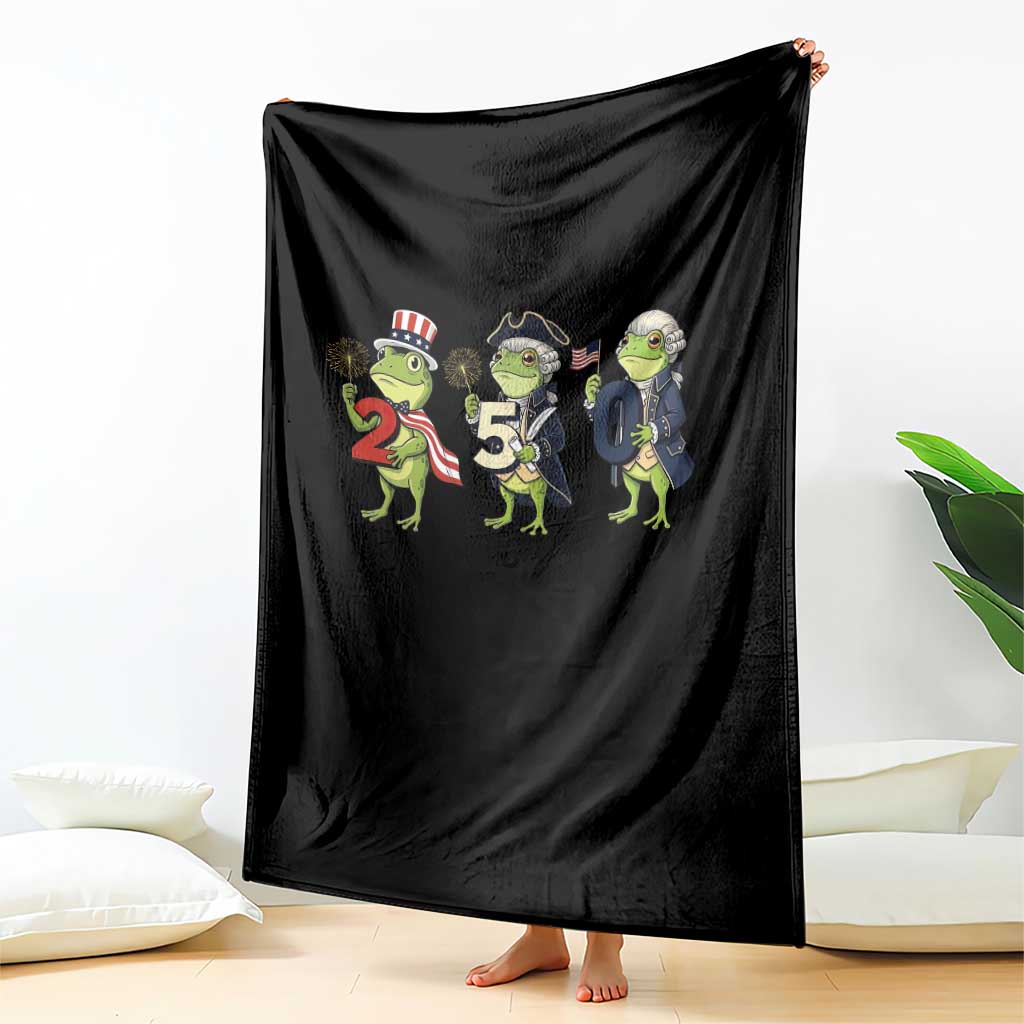 Proud American Frog Throw Blanket Celebrating 250 Years Of Freedom