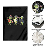 Proud American Frog Garden Flag Celebrating 250 Years Of Freedom