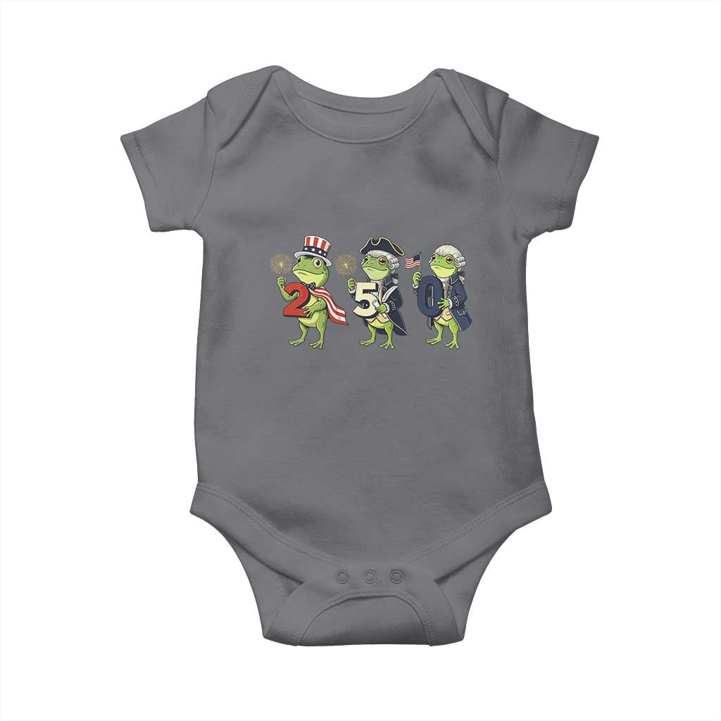Proud American Frog Baby Onesie Celebrating 250 Years Of Freedom
