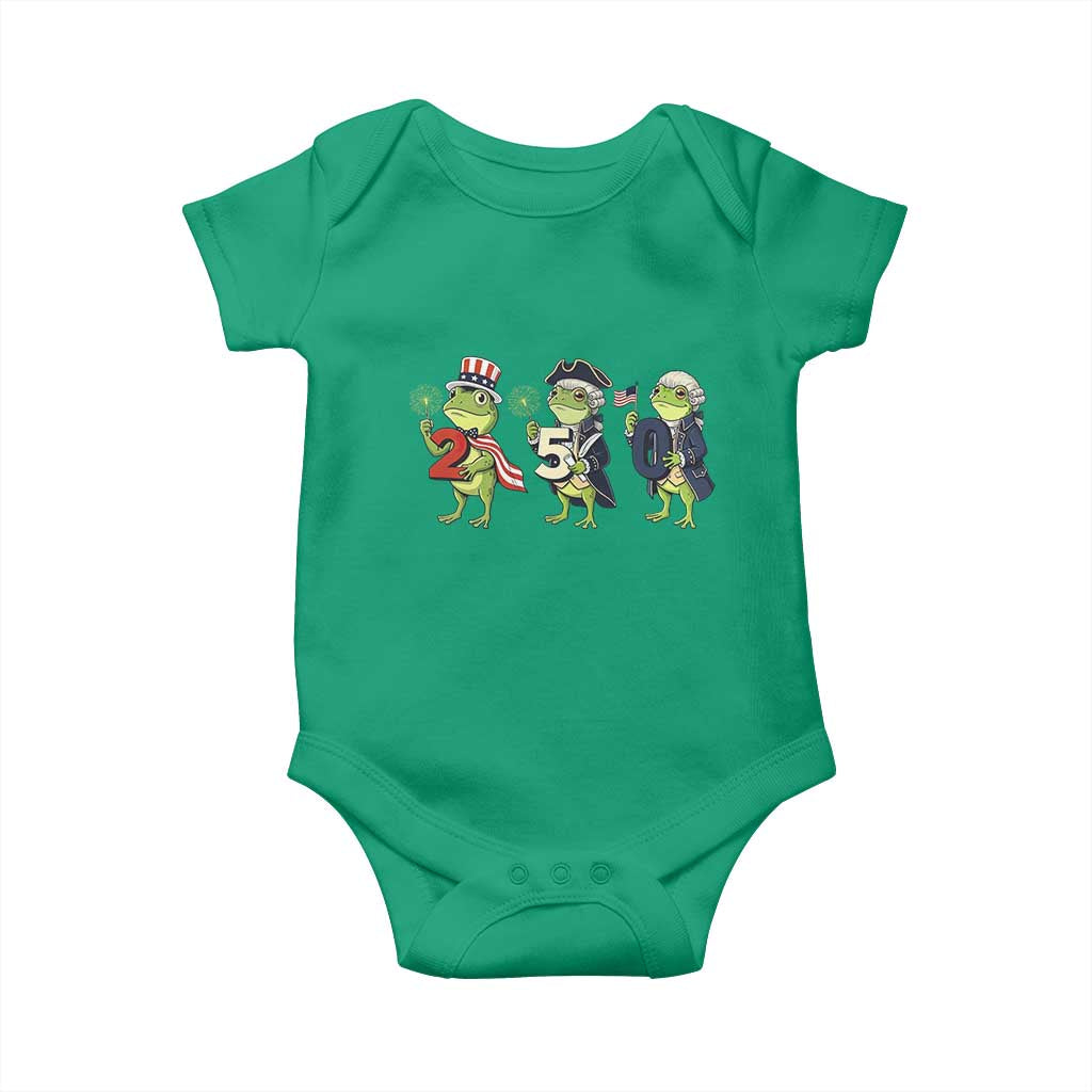 Proud American Frog Baby Onesie Celebrating 250 Years Of Freedom